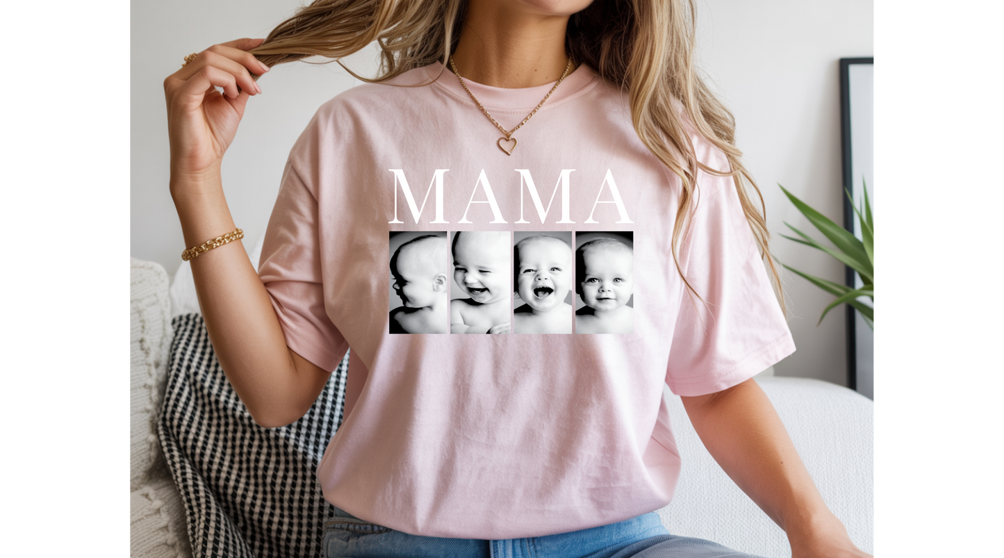 Personalized MAMA Photo T-Shirt