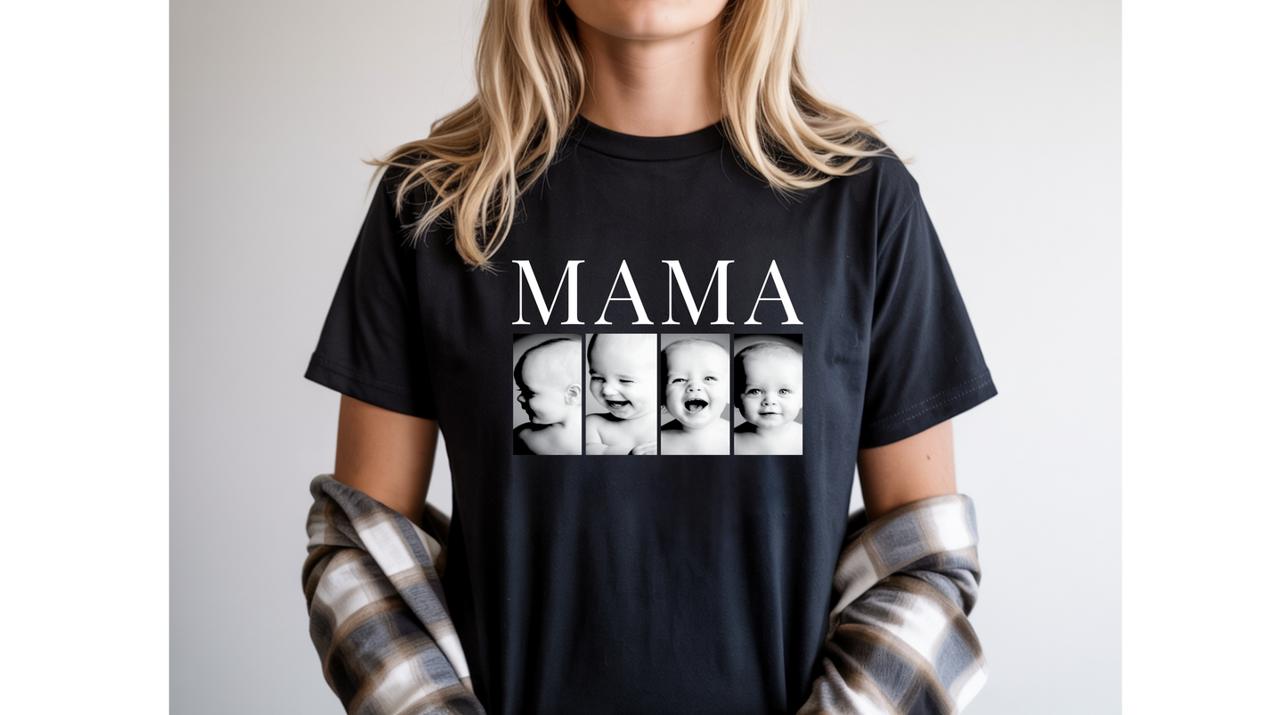 Personalized MAMA Photo T-Shirt