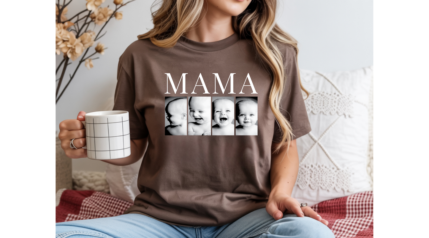 Personalized MAMA Photo T-Shirt
