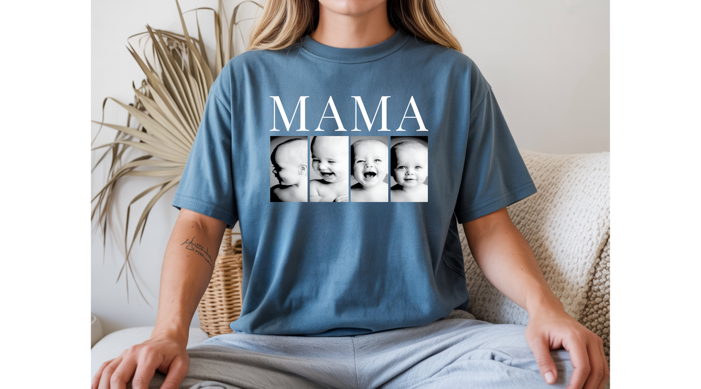 Personalized MAMA Photo T-Shirt