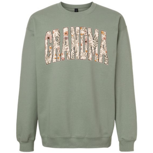 Wildflower Grandma Crewneck Sweatshirt